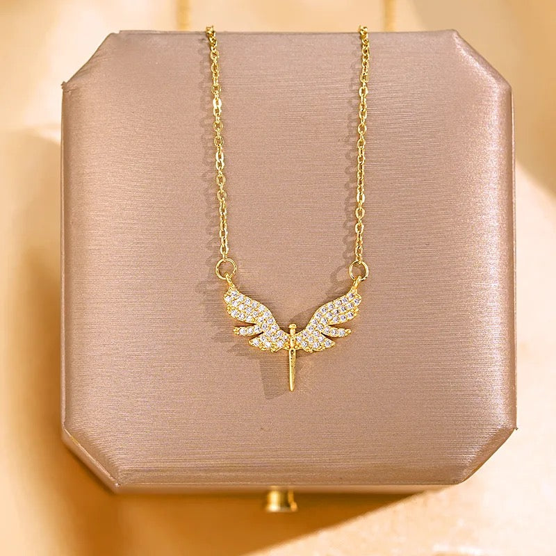Celestial Wings Pendant Necklace